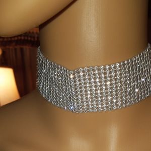 12 layers of rhinestones on this very sexy choker